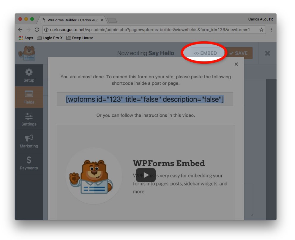 قراردادن فرم نظر سنجی در سایت