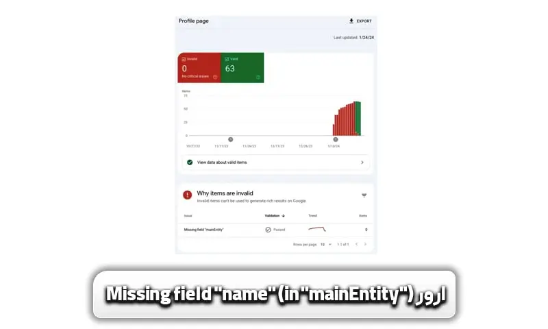 آشنایی با ارور Missing field name (in mainEntity)
