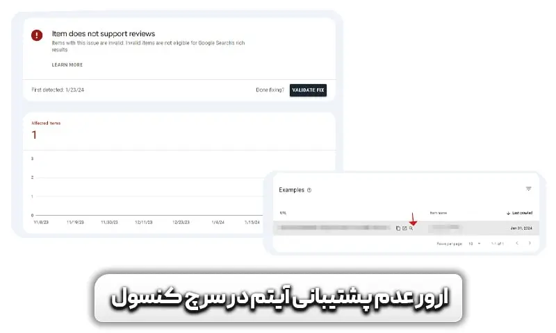 ارور Item does not support reviews در سرچ کنسول